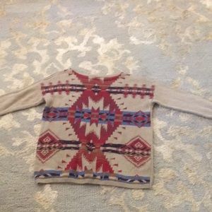 Native print sweater